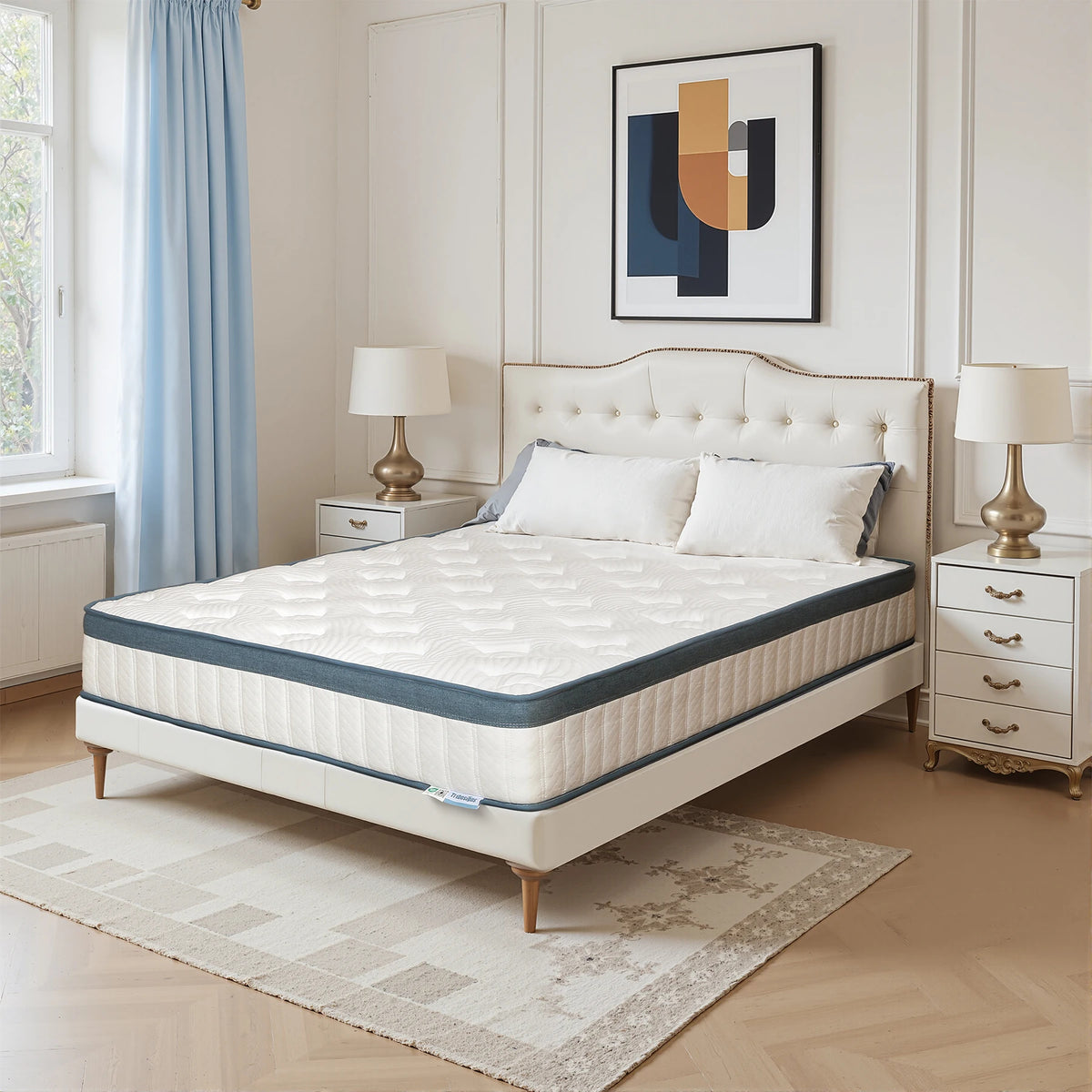 Matelas ressorts ensachés 7 zones – Mousse gel (25cm)