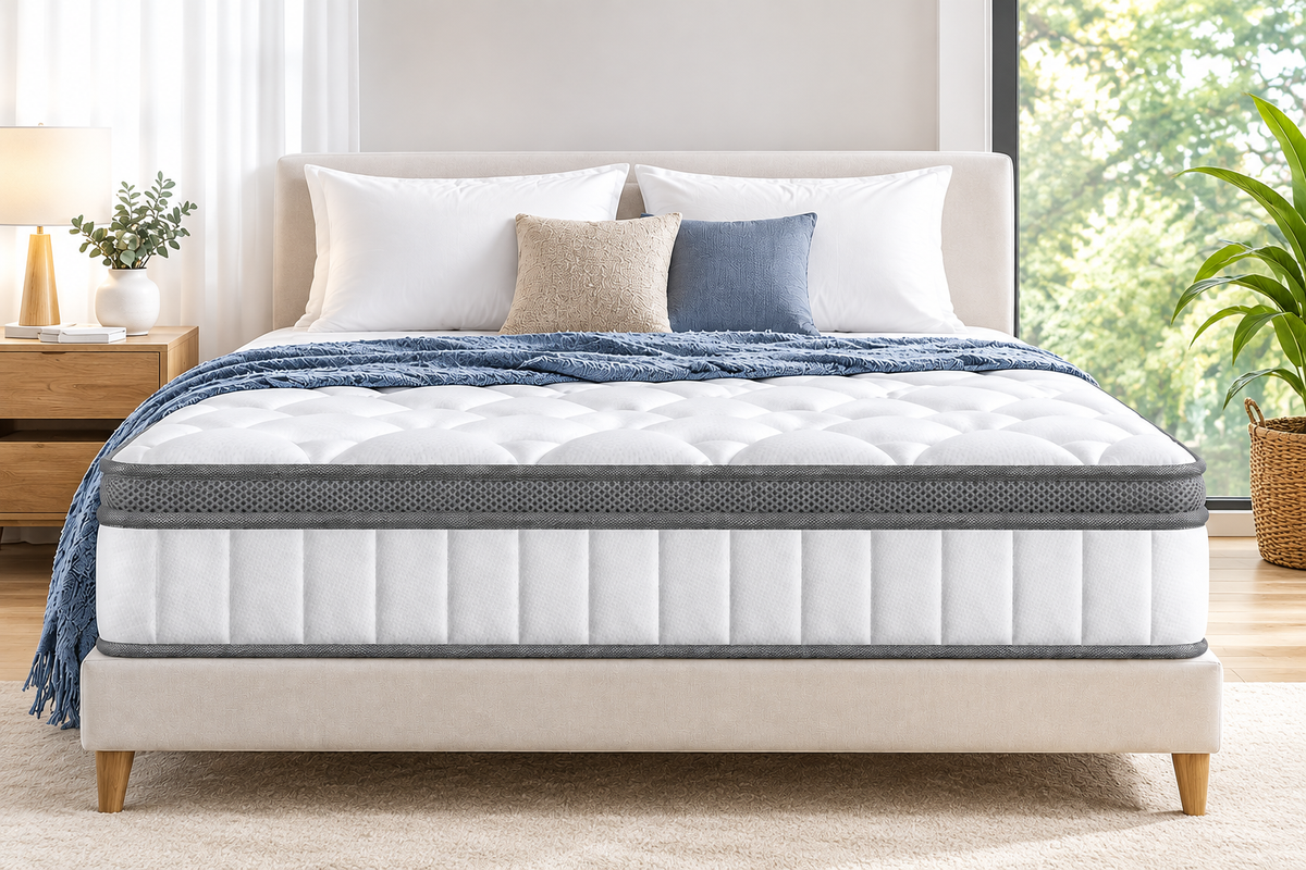 Matelas ressorts ensachés 7 zones – Latex et mémoire de forme (25cm)