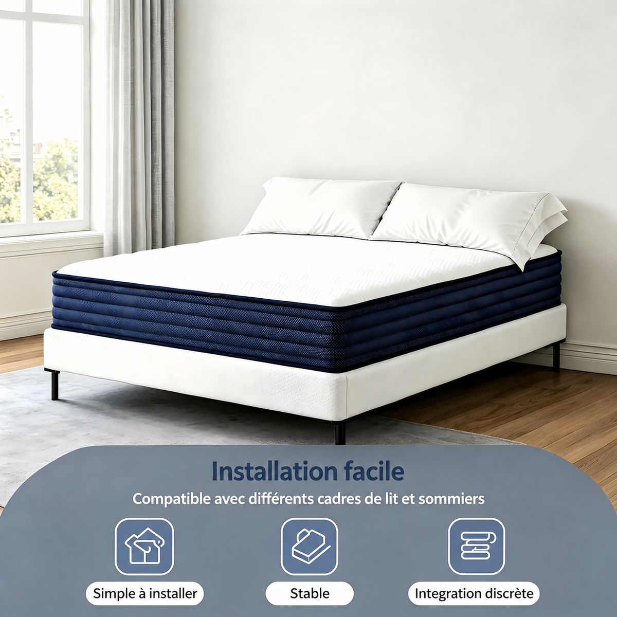 Matelas à ressorts bords renforcés (25cm)
