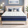 Matelas hybride ressorts ensachés et mémoire de forme 7 zones (30cm)